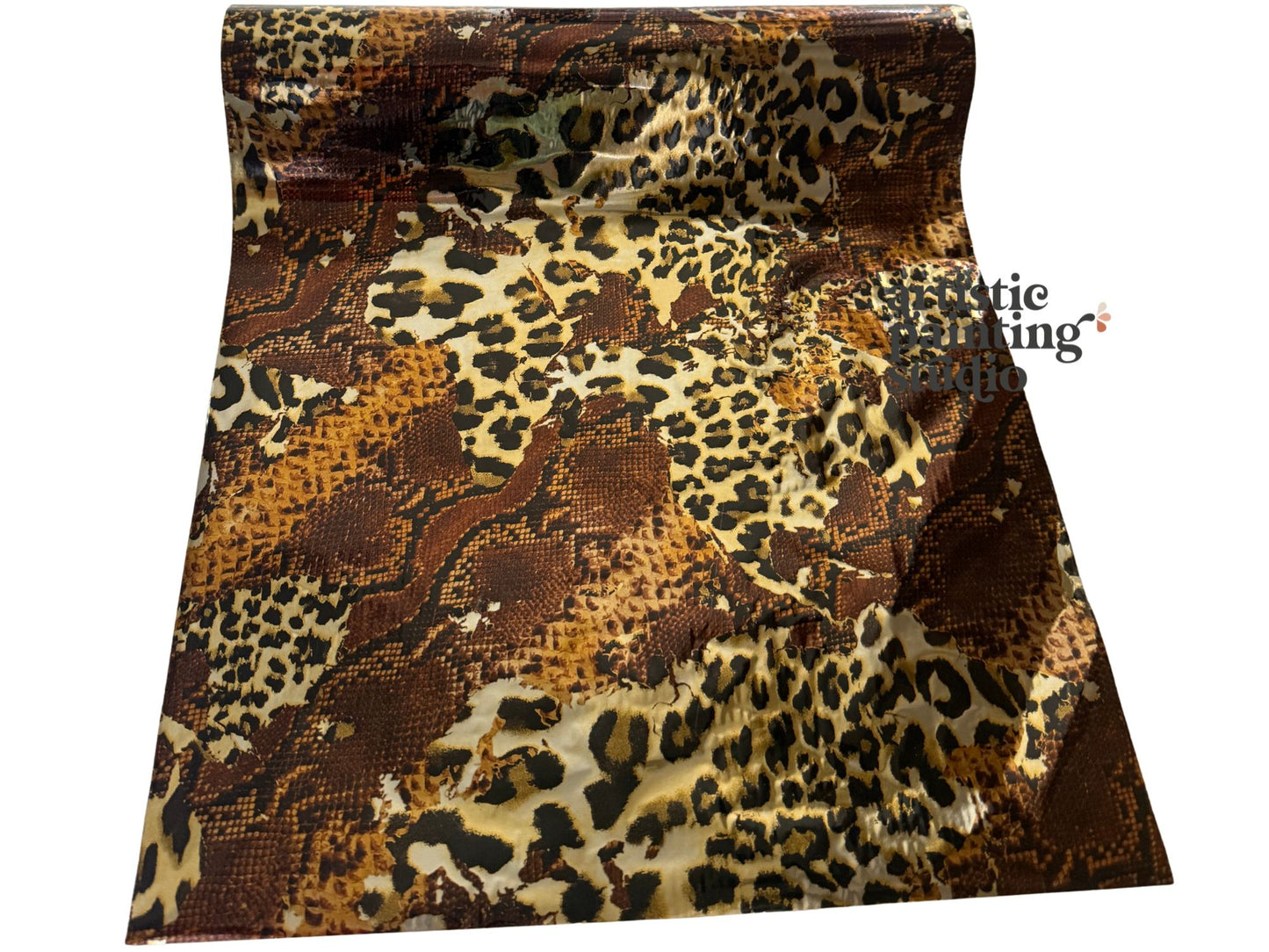 Multi animal print (leopard, cheetah, and snakeskin) transfer foil