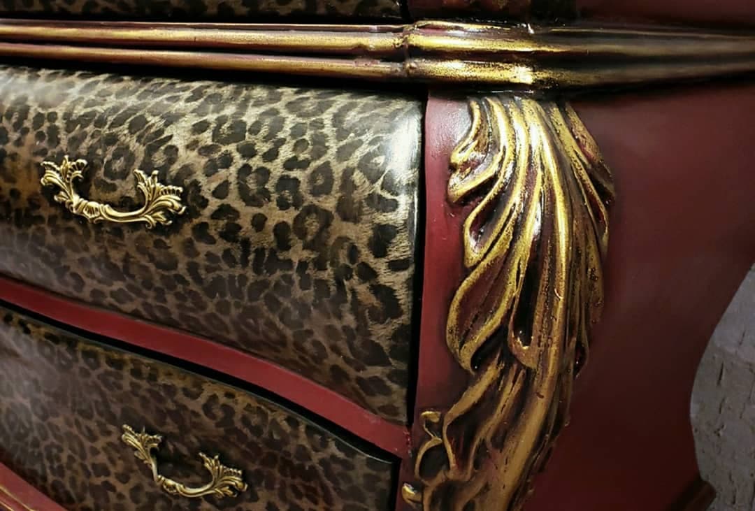 Dresser Cheetah Gold Foil