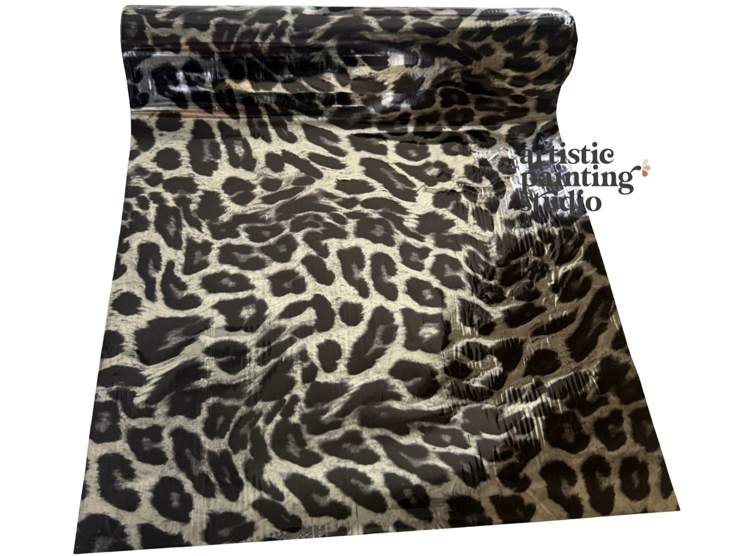 silver leopard print transfer foil