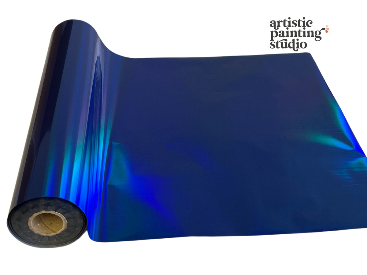 Royal Blue Hologram Rainbow Transfer Foil