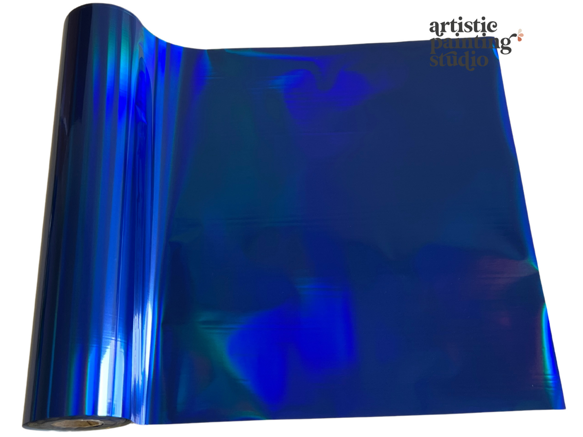 Royal Blue Hologram Rainbow Transfer Foil Sheet