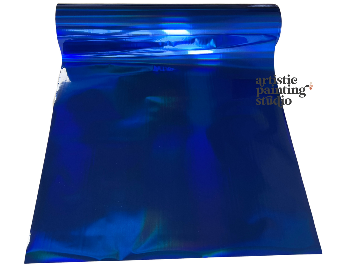 Royal Blue Hologram Rainbow Metallic Foil