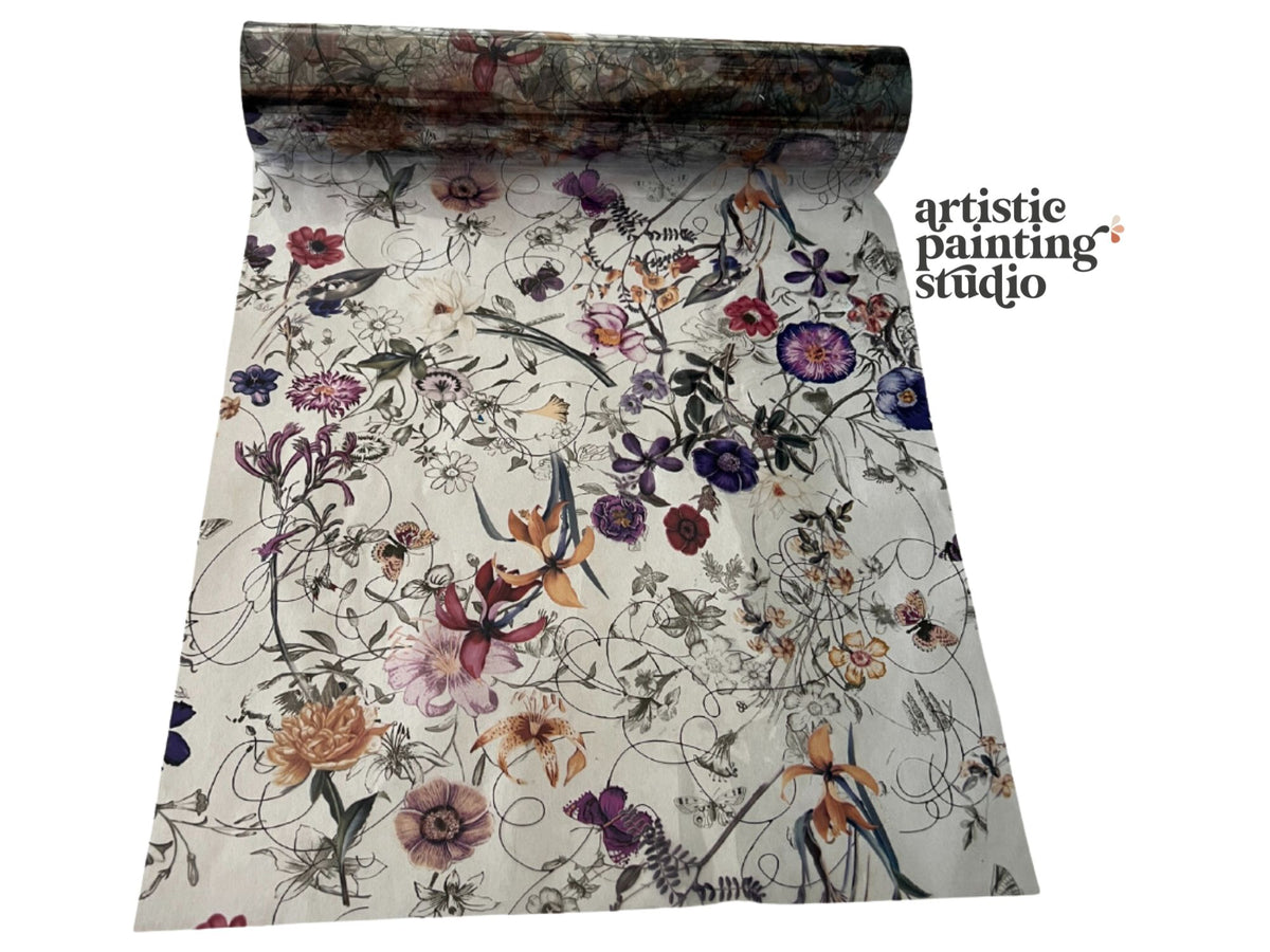 Serenity Floral Metallic Foil