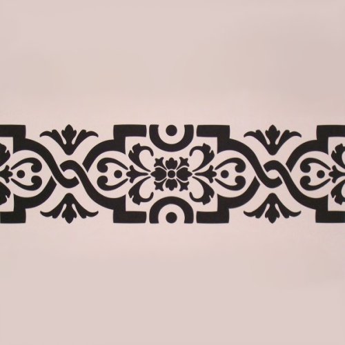 #1007 Valencia Floral Border Stencil