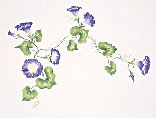 #401 Heavenly Morning Glory Stencil