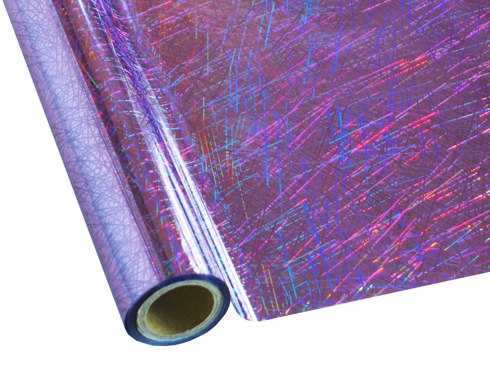 confetti purple metallic hologram foil