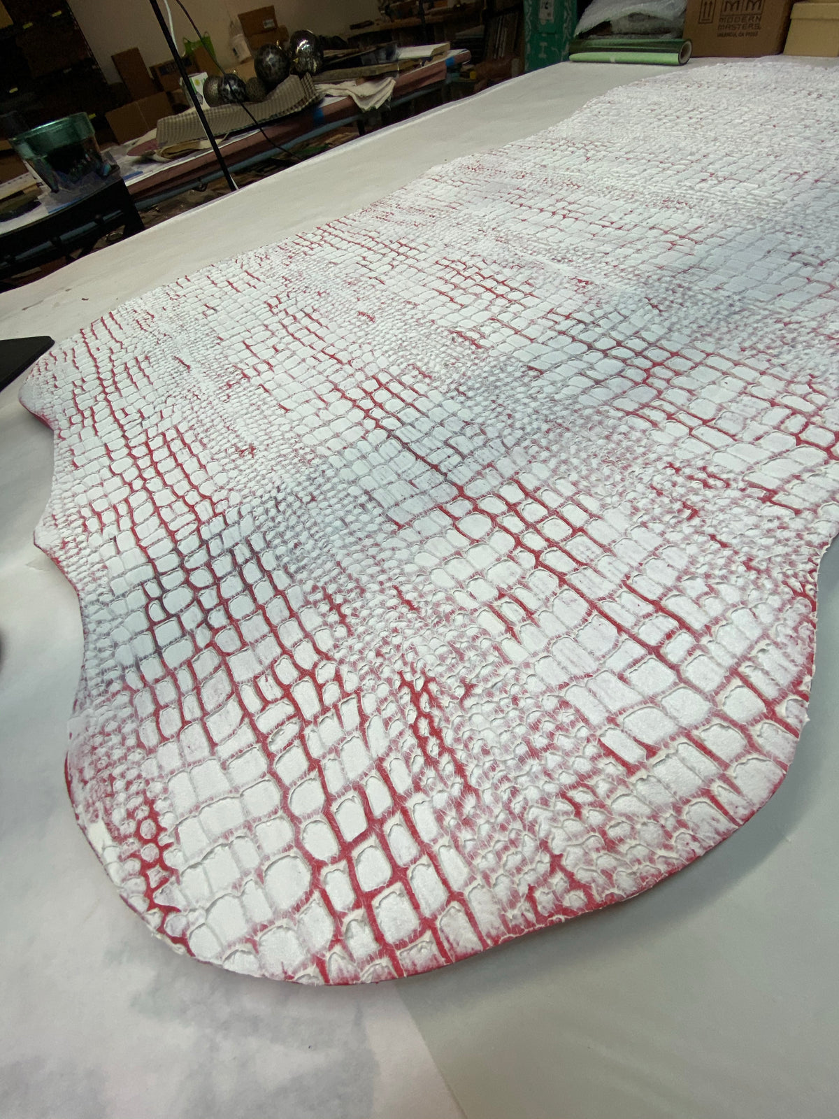 Texture Medium on a table with croc pattern