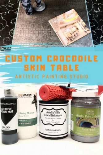Custom Crocodile Skin Table