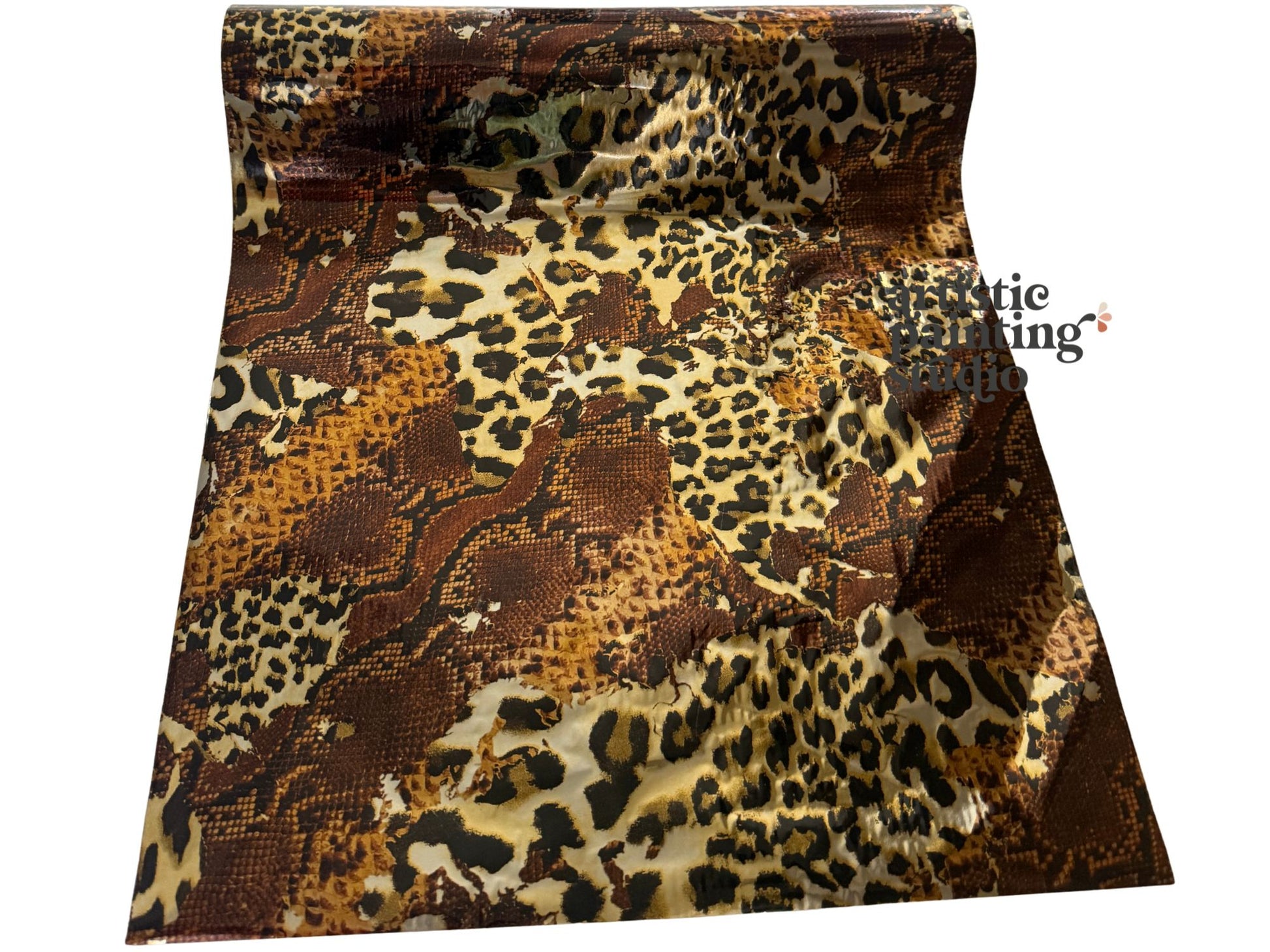 Multi animal print (leopard, cheetah, and snakeskin) transfer foil