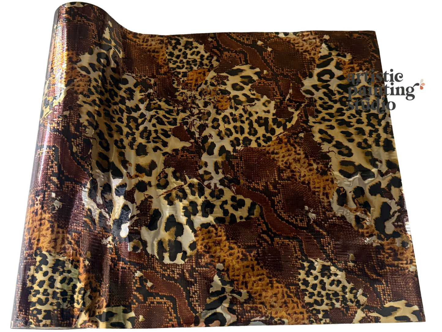 Multi animal print (leopard, cheetah, and snakeskin) transfer foil