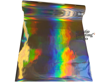 Barely Pink Holographic Rainbow Foil