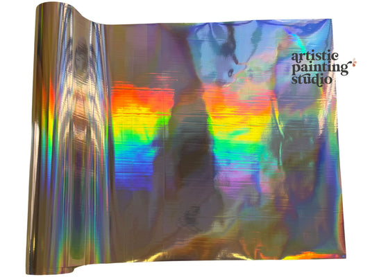 Barely Pink Holographic Rainbow Foil