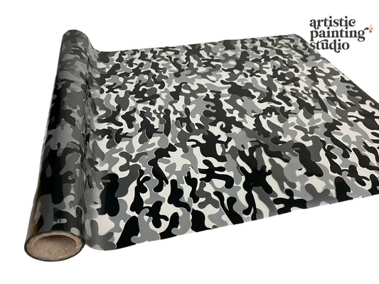 Camo - Black/Silver Metallic Foil