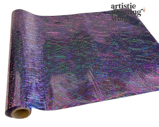 confetti purple metallic hologram foil