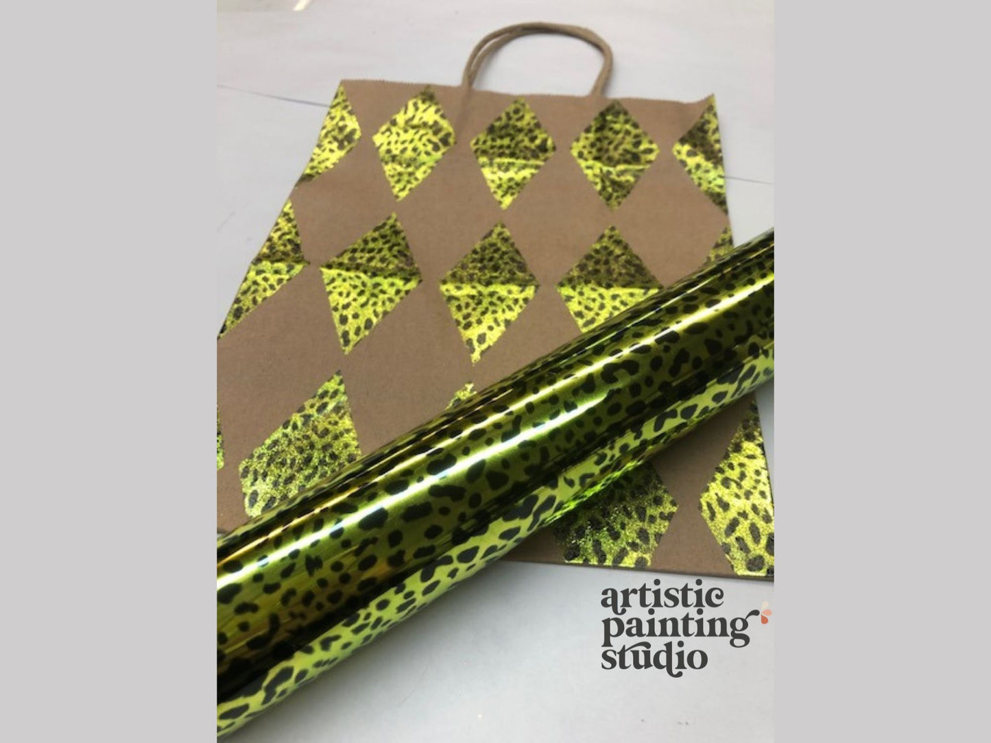 Leopard - Lime Green Foil