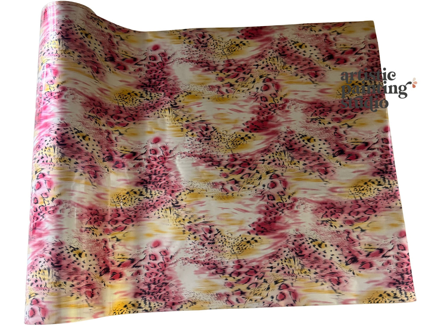 pink, gold and silver animal print transfer foil