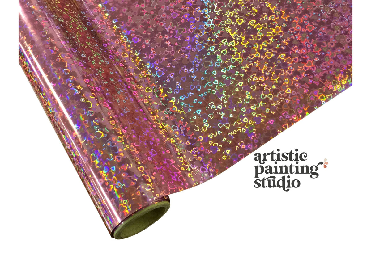 Hearts Hologram - Pink Foil