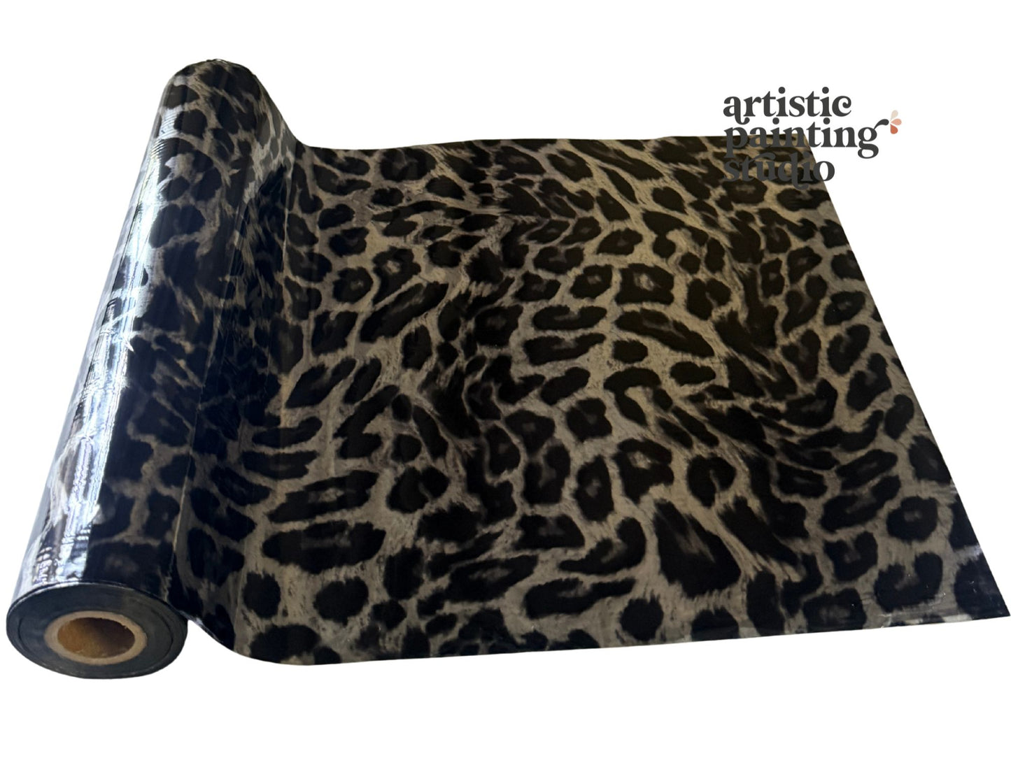 silver leopard print transfer foil