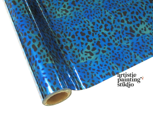 Leopard Blue/Teal Foil