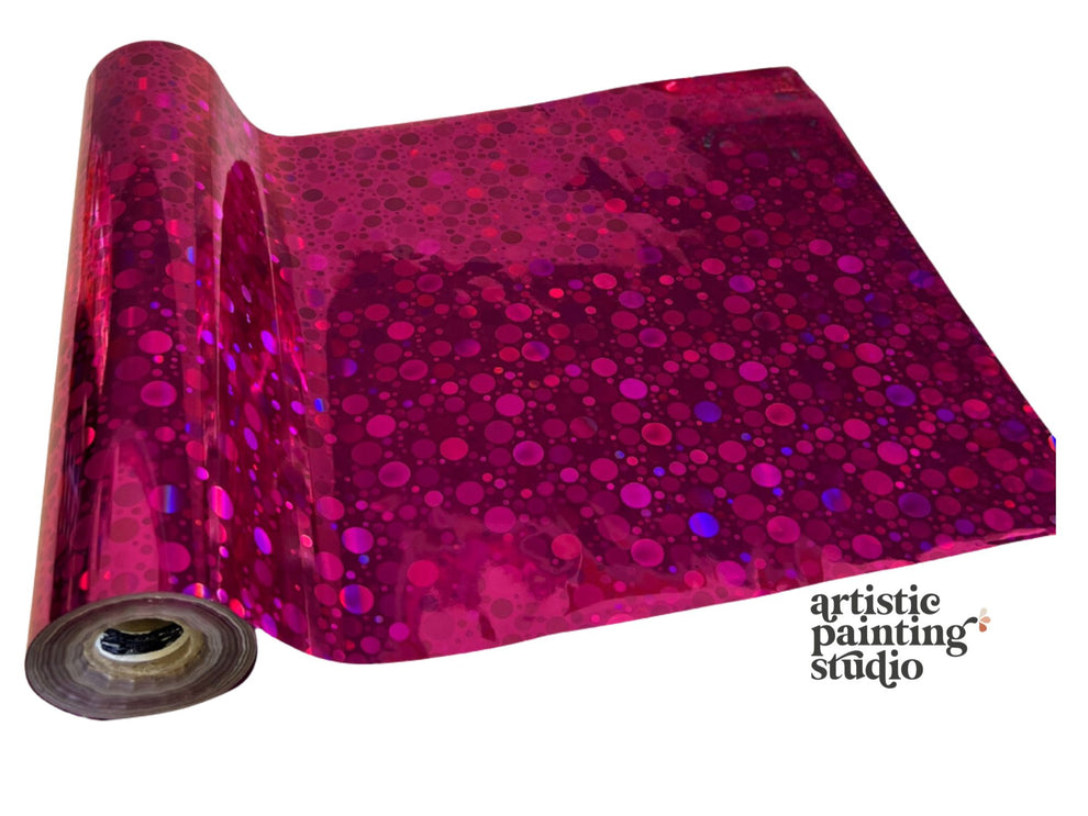 Pink Dottie Holographic Foil – Artistic Painting Studio