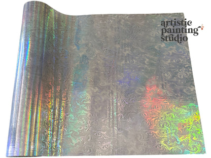 metallic holographic swirl pattern transfer foil