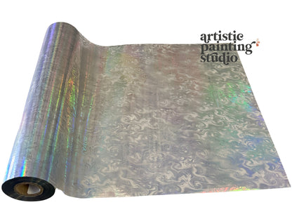 metallic holographic swirl pattern transfer foil