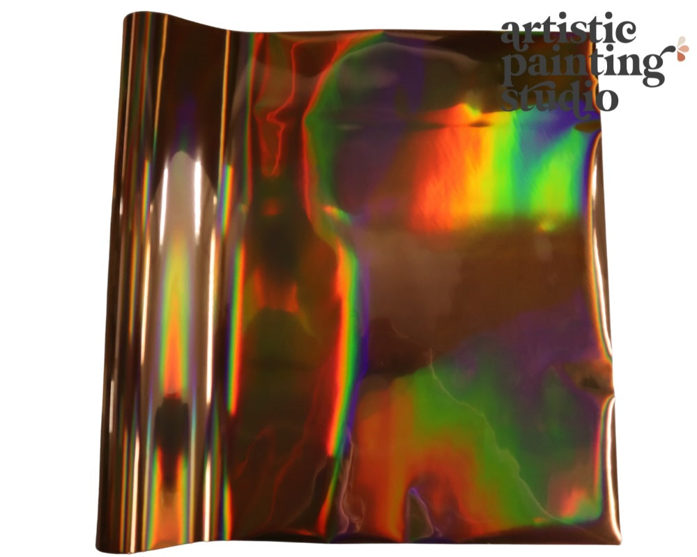 copper rainbow hologram transfer foil