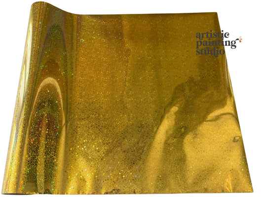 Glitter Stars Gold Foil