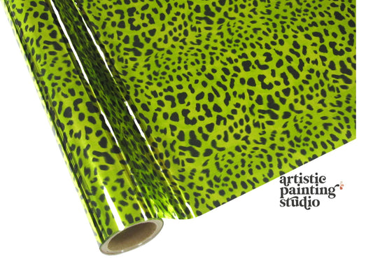 Leopard - Lime Green Foil