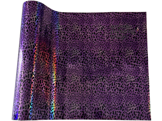 Leopard Purple Holographic Foil