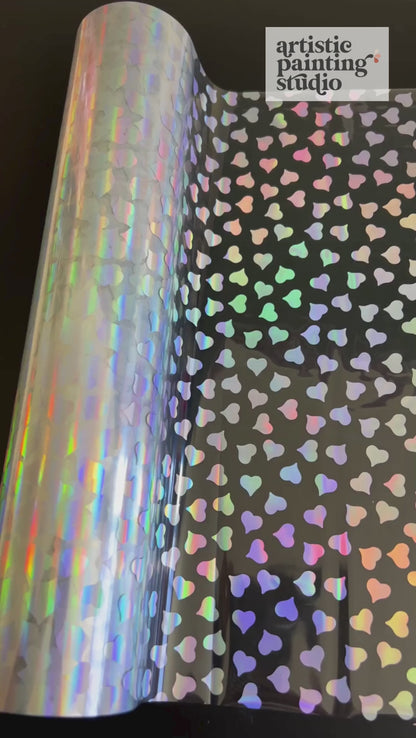 Paris Hearts Hologram Foil