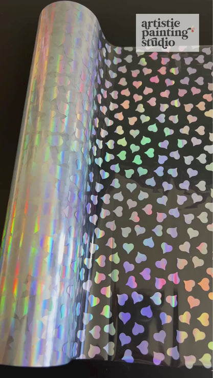 Paris Hearts Hologram Foil