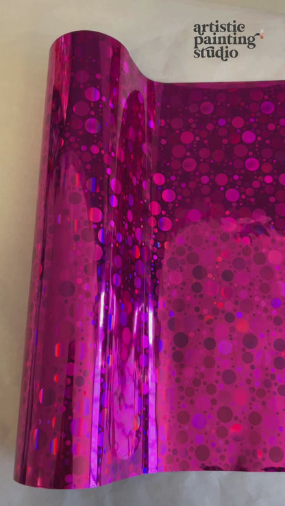 Pink Dottie Hologram Foil