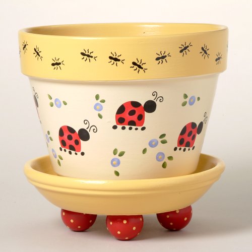 #173 Elizabeth's Garden Flower Pot Stencil – Artistic Painting Studio