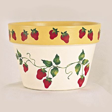 #197 Strawberry Pot Stencil