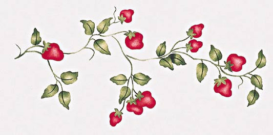 #412 Strawberry Vine Stencil
