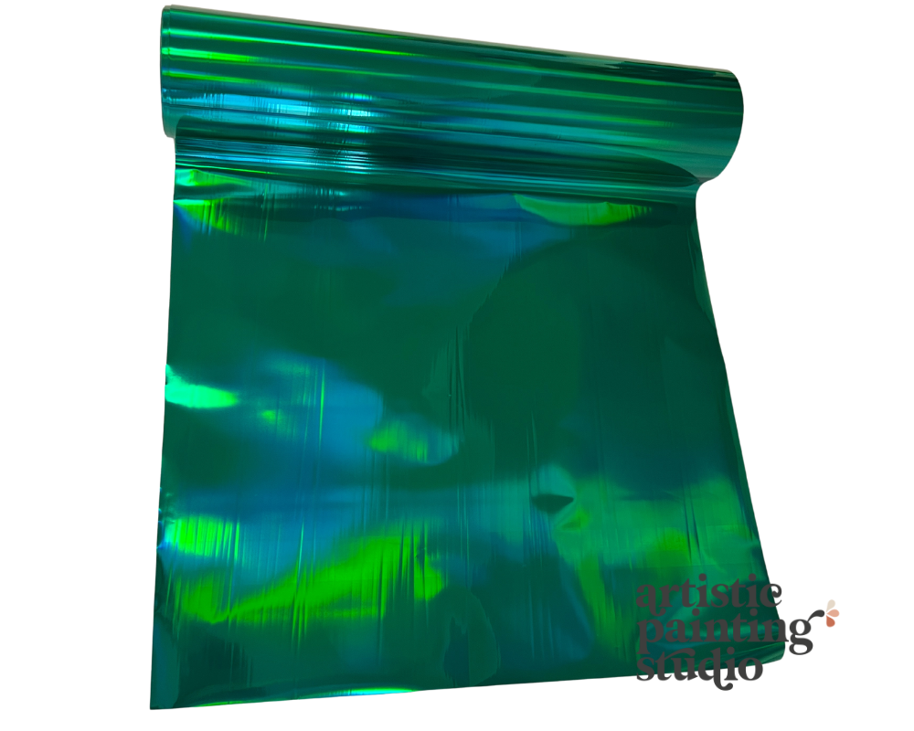 Green Hologram Rainbow Foil