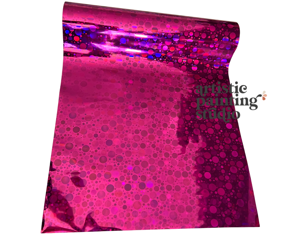 Pink Dottie Hologram Foil