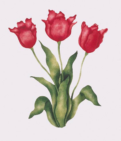 #611 Morgan's Tulips Stencil