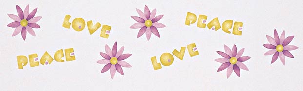 #808 Peace & Love Stencil