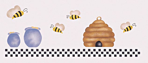#825 Buzzy Bee Border Stencil