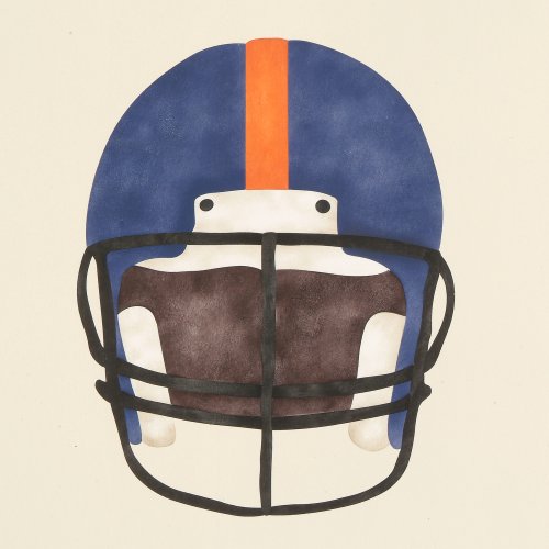 #845 Football Helmet Stencil