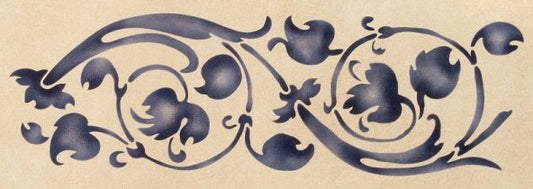 #854 La Mar Scrolls Stencil