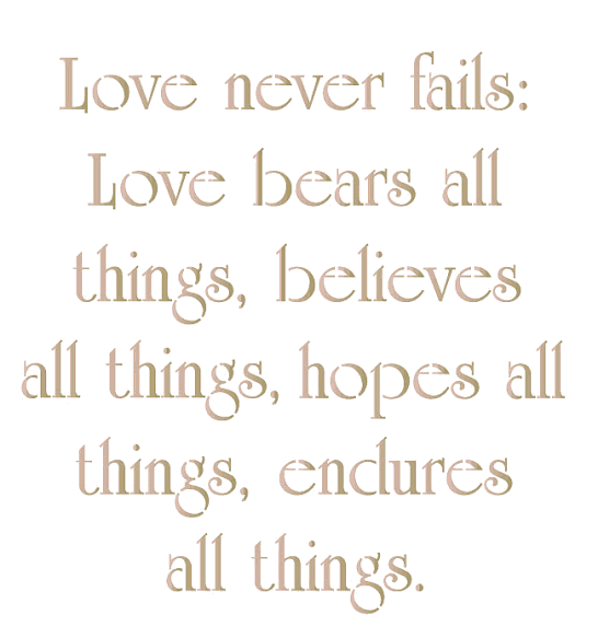 #875 Love never fails Stencil