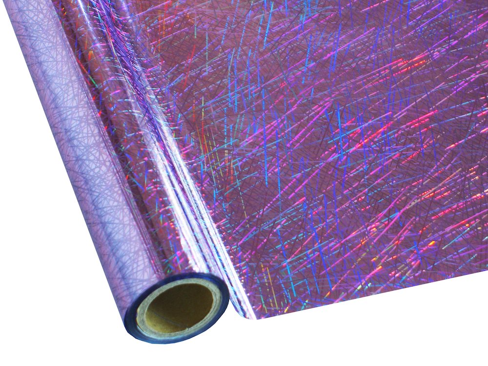 confetti purple metallic hologram foil 