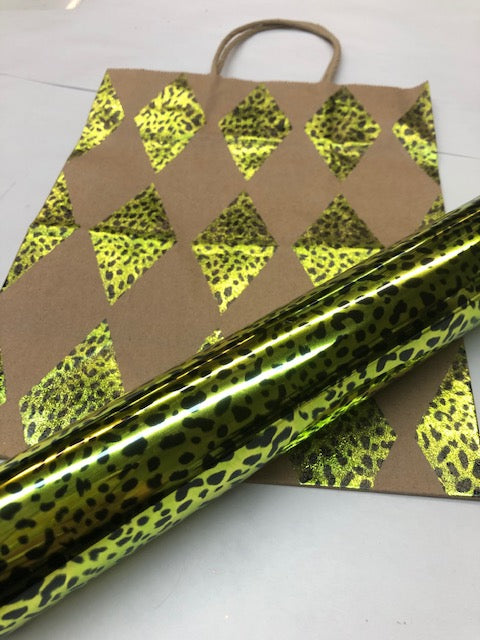 Leopard - Lime Green Foil