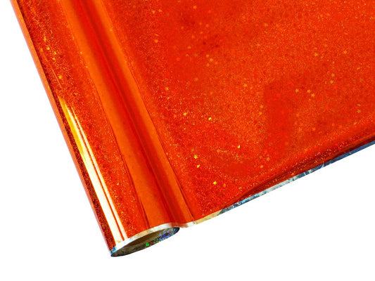 Glitter Stars Orange Foil