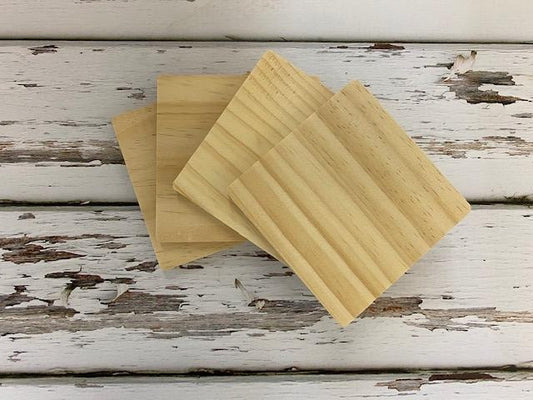 wooden coasters - set of 4