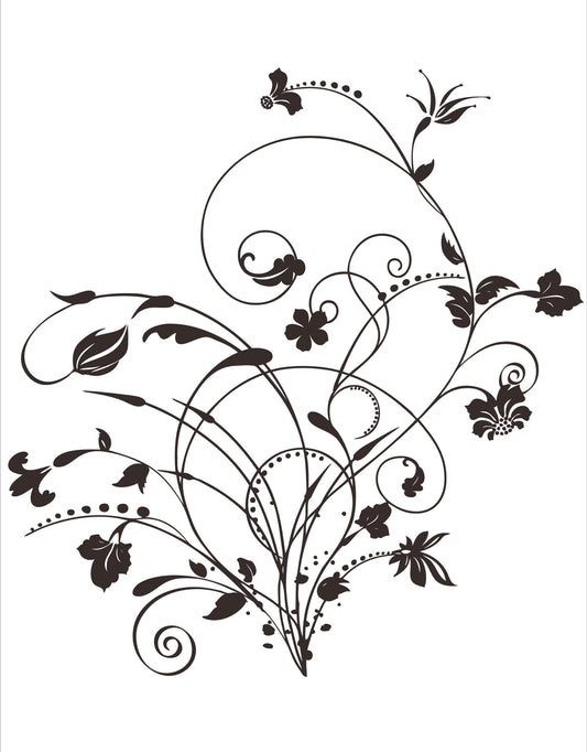 1015 Bamberry Border Stencil – Artistic Painting Studio
